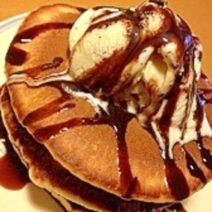 パンケーキのアイス チョコソース添え レシピ 作り方 By のんびりくまこ 楽天レシピ パンケーキのアイス チョコソース添え レシピ 作り方 By のんびりくまこ 楽天レシピ